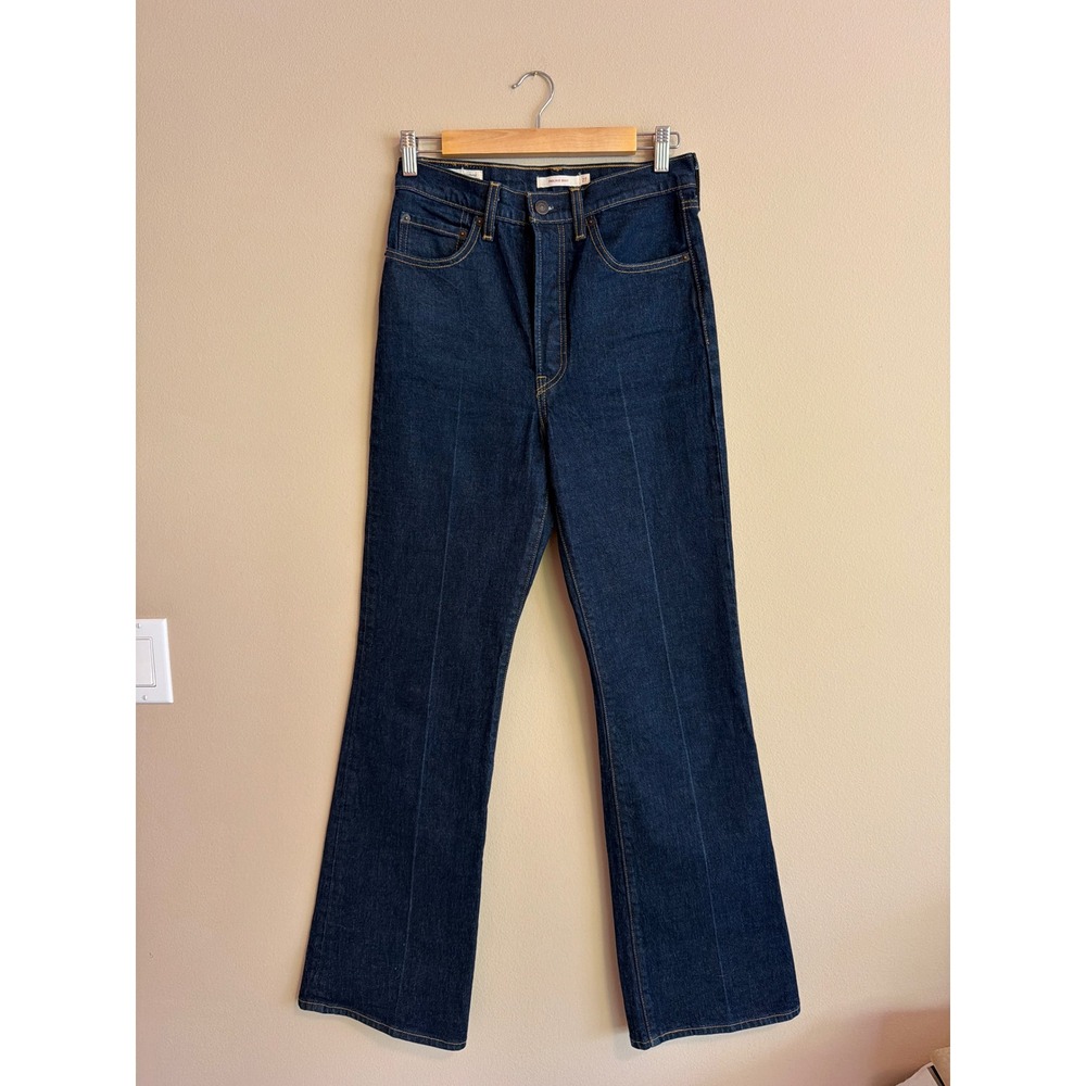 Levis Ribcage Boot Cut Ultra High Rise Dark Wash I Jeans W27 L33